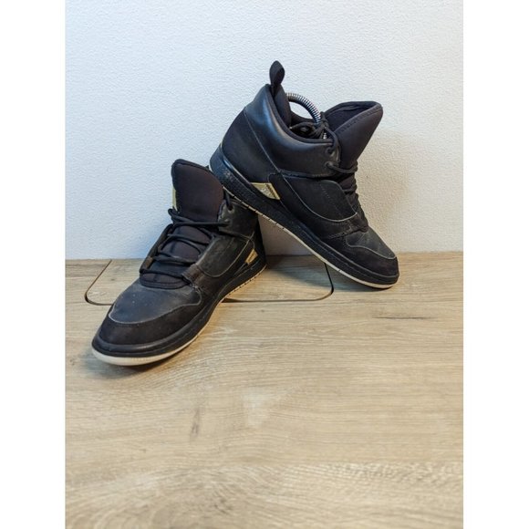 Jordan Other - Jordan Fadeaway Black/White/Gold Boy's Basketball Sneakers Size 7  AO1331-017